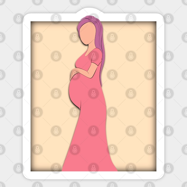 Pregnant mother Sticker by Logtrasi